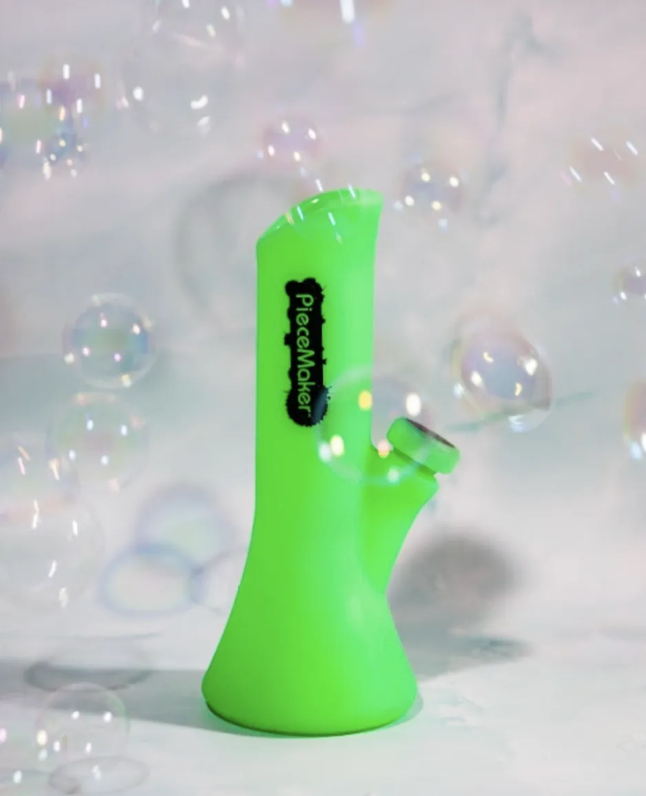 Bong Piecemaker de silicona verde