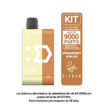 Ew9000 Kit – Strawberry Kiwi Ice – Sistema Pod Modular 9000 Caladas Recargable