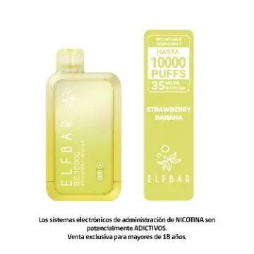 Bc10000 – Strawberry Banana – Vape Con Pantalla 10.000 Caladas Dual Mesh