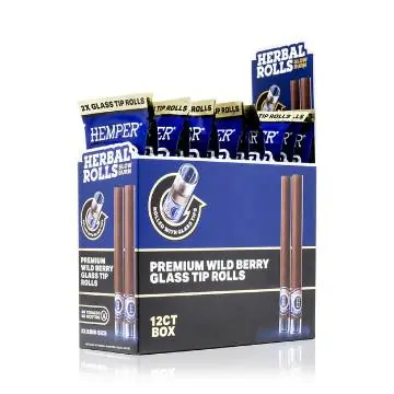 Display 12 UNidades - Herbal Rolls King Size - Arandano