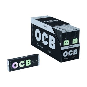 Display Papelillos OCB Premium -1 1/4 + Tips - 24 unidades