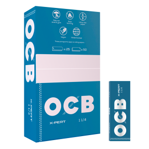 Display Papelillos OCB X-pert - 1 1/4 - 25 unidades