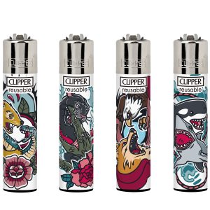 Encendedores Clipper - BATTLE TATTOO (Display 24 u.)