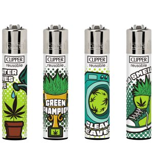 Encendedores Clipper – WEED STATUS (Display 24 u.)