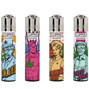 Encendedores Clipper - FAMILY WEED (Display 24 u.)