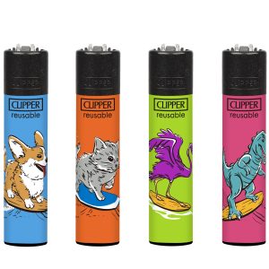 Encendedores Clipper - SURF ANIMALS (Display 24 u.)