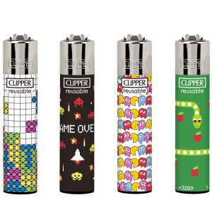 Encendedores Clipper - OLD GAMES (Display 24 u.)