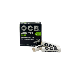 OCB Activ’Tips Slim – Filtros de Carbón Activado (Display 20 x10)